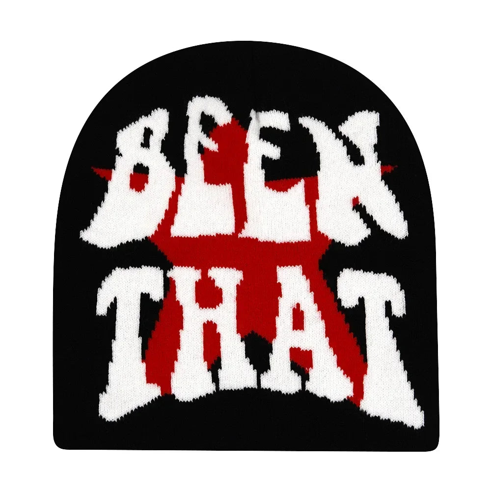 Y2K Letter Beanie Cap