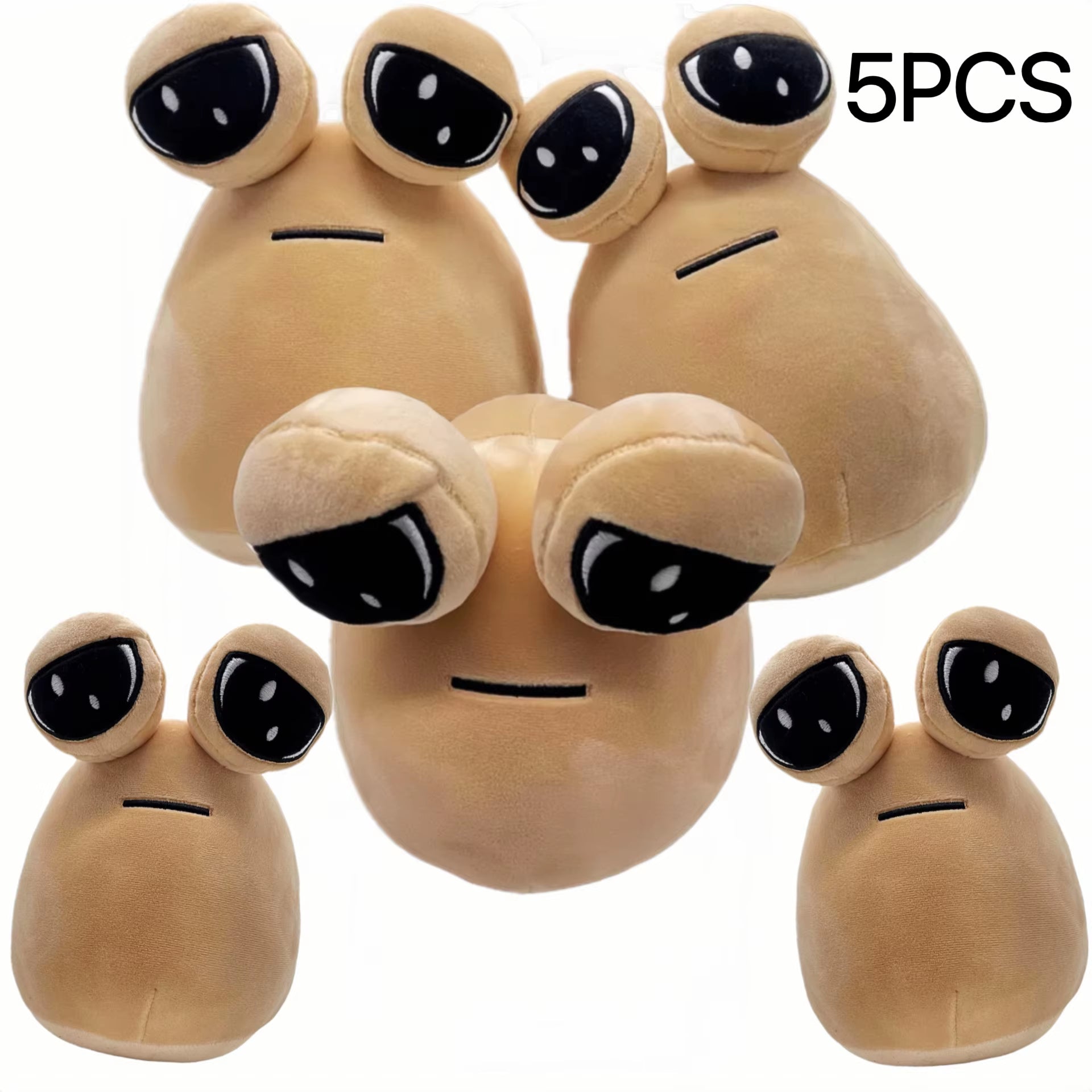 1-6Pcs 22Cm Anime Game the Maw My Pet Alien Pou Kawaii Cartoon Plush Toys Children Birthday Xmas Gifts